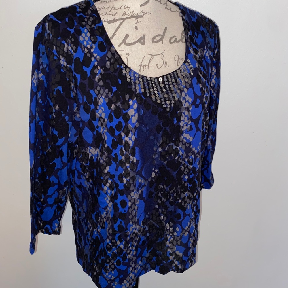 ▪️🔹Ruby Rd Sequin Accent Top🔹▪️ - Picture 7 of 11